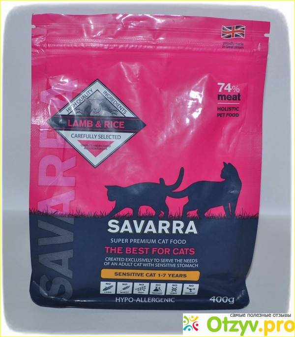 Отзыв о Сухой корм Savarra Sensitive Cat для взрослых кошек с чувствительным пищеварением
