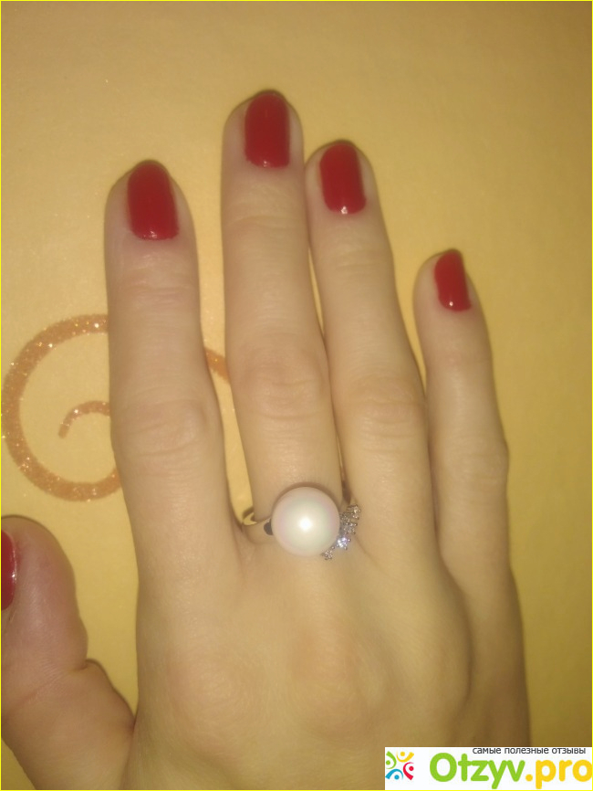 Кольцо с имитацией жемчуга Алиэкспресс фото3