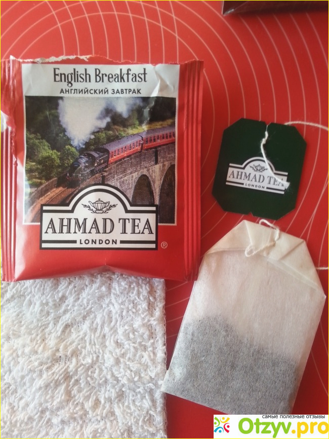 Черный чай Ahmad English Breakfast в пакетиках с ярлычком фото5