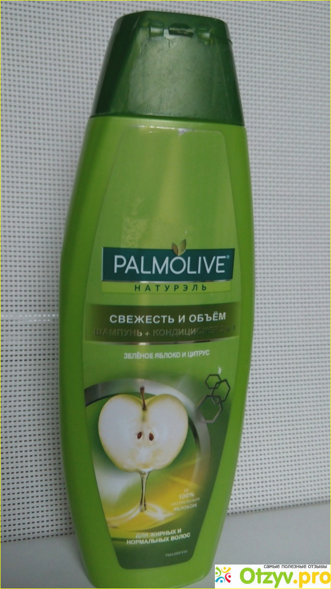 Отзыв о Шампунь-кондиционер для волос Palmolive Свежесть и объем Зеленое яблоко и цитрус
