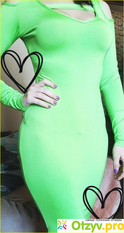 Отзыв о Платье Aliexpress Hot Sale Fahion Slim Light Green Bandage Dress Sexy Long Sleeve Bodycon