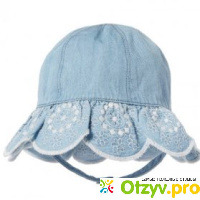 Шляпка от солнца  Mothercare с вышивкой на полях, цвет: голубой отзывы