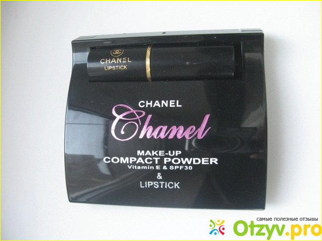 Набор Chanel Пудра + помада Make-up Compact Powder Vitamin E & SPF30 & Lipstick фото1