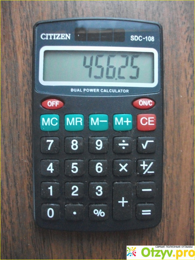 Отзыв о Карманный микрокалькулятор Citizen SDC - 108