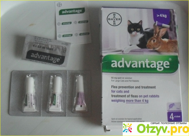 Отзыв о Капли от блох для кошек Адвантейж Bayer Advantage 80