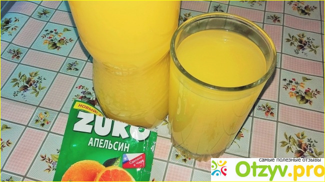 Растворимый фруктовый напиток Zuko со вкусом апельсин фото1