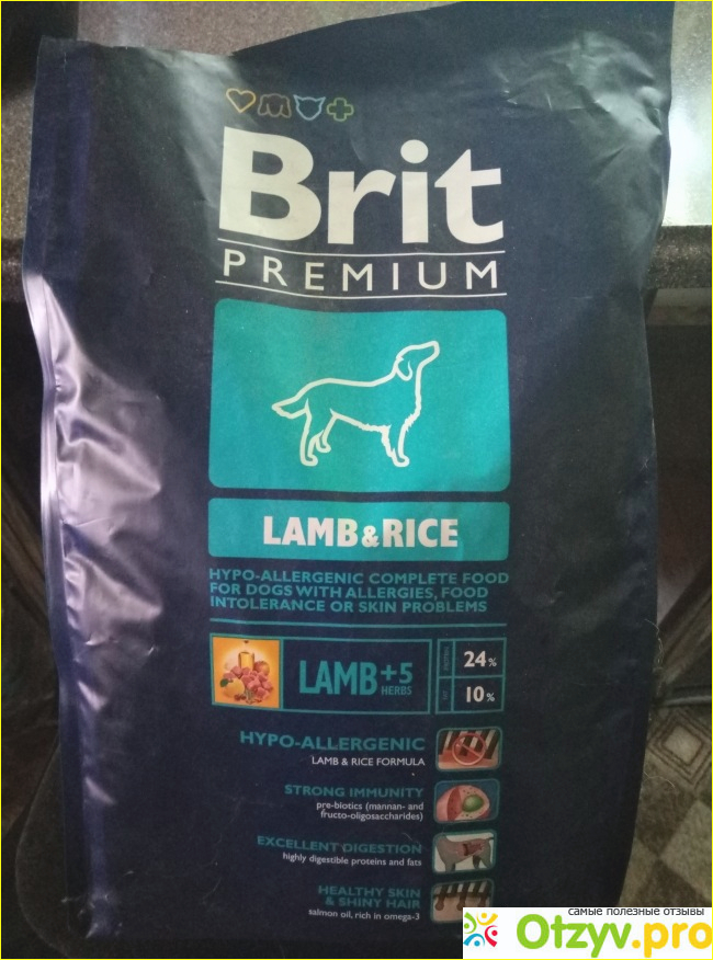 Отзыв о Сухой гипоаллергенный корм Brit Premium Lamb Rice