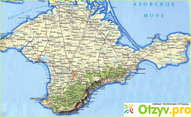 Крым карта фото1