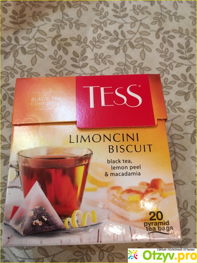 Отзыв о Чай в пирамидках Tess Limoncini Biscuit