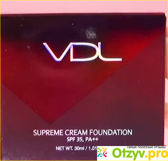 Отзыв о Кремовое тональное средство Supreme Cream Foundation SPF35 VDL