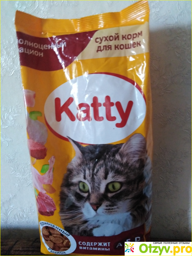 Сухой корм для взрослых кошек Katty Полноценный рацион фото1