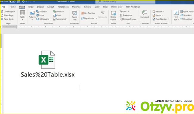 Настройка автоматической связи файлов Excel в Word